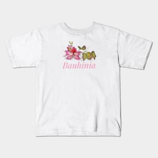 Bauhinia pink flower Kids T-Shirt